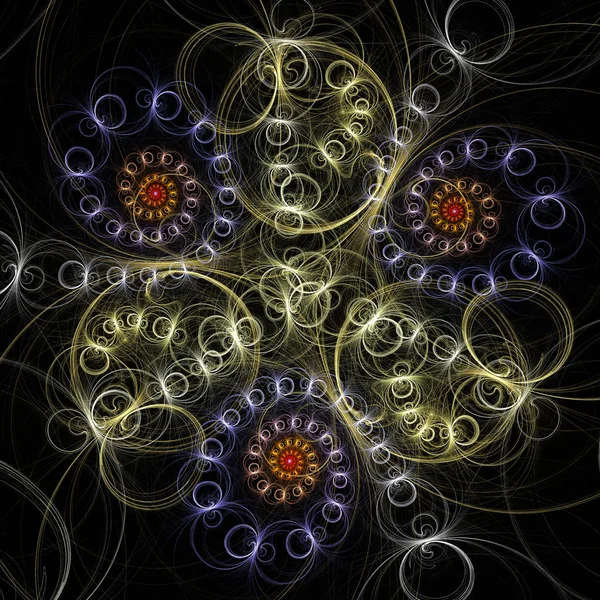 Fundo espiral fractal abstrato . — Fotografia de Stock