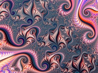 Soyut fraktal spiral arkaplan, bilgisayar tarafından oluşturulan illüstrasyon.