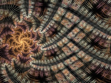 Soyut fraktal spiral arkaplan, bilgisayar tarafından oluşturulan illüstrasyon.