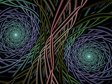 Soyut fraktal spiral arkaplan, bilgisayar tarafından oluşturulan illüstrasyon.