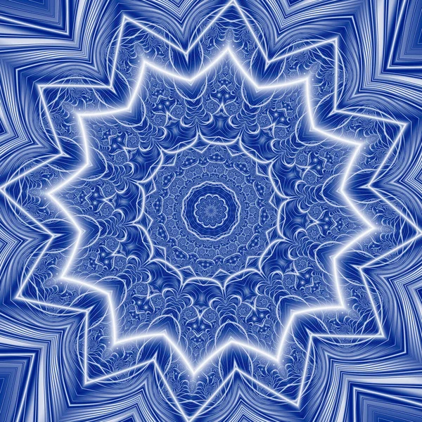 Mandala Fractal Abstracto Ilustración Generada Por Computadora —  Fotos de Stock