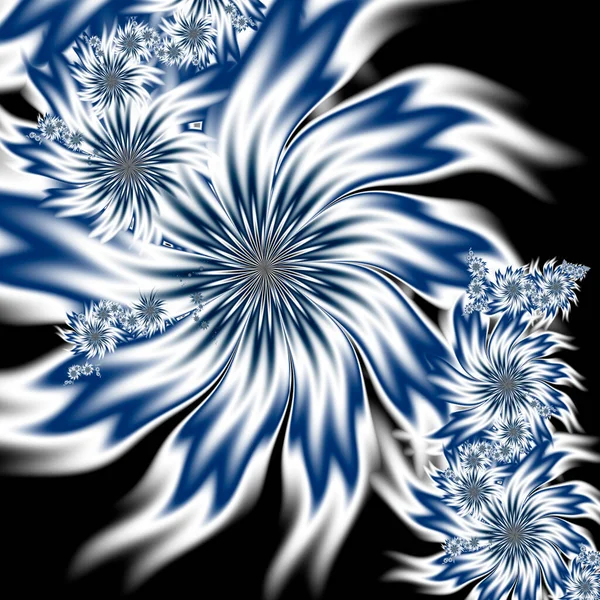 Streszczenie Fraktalnego Tła Kwiatu Ilustracja Generowana Komputerowo — Zdjęcie stockowe
