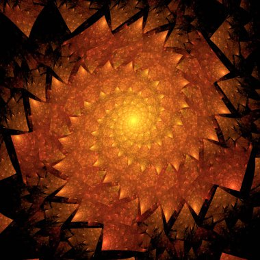 Soyut fraktal spiral arkaplan, bilgisayar tarafından oluşturulan illüstrasyon.