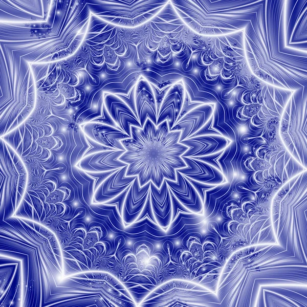 Mandala Fractal Abstracto Ilustración Generada Por Computadora —  Fotos de Stock