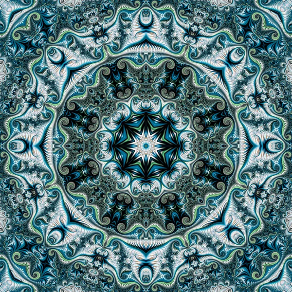 Abstract Fractal Mandala Computer Generated Illustration — Stock Photo, Image