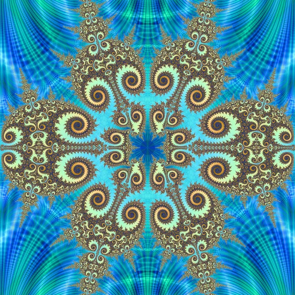 Mandala Fractal Abstrata Ilustração Gerada Por Computador — Fotografia de Stock