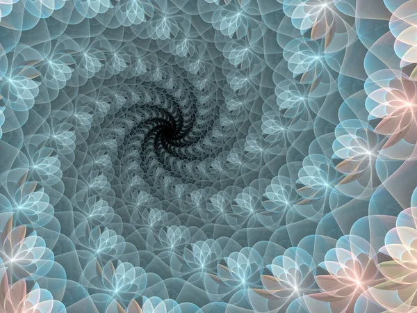 Abstract Fractal Spiraal Achtergrond Computer Gegenereerde Illustratie — Stockfoto