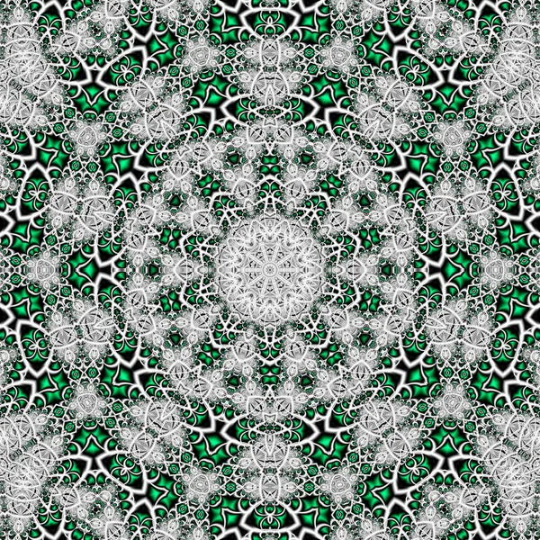 Mandala Fractal Abstrait Illustration Générée Par Ordinateur — Photo