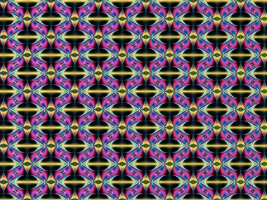 Soyut fraktal geometrik desen, bilgisayar tarafından oluşturulan illüstrasyon.