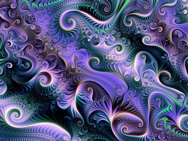 Soyut fraktal spiral arkaplan, bilgisayar tarafından oluşturulan illüstrasyon.