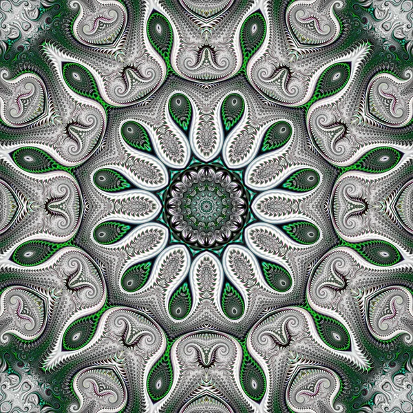 Abstract Fractal Mandala Computer Generated Illustration — Stock Photo, Image