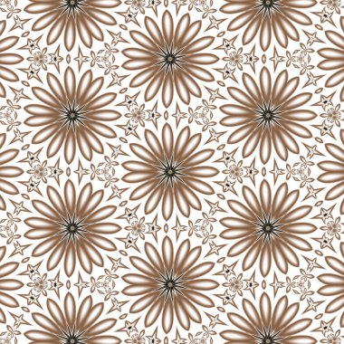 Soyut fraktal geometrik desen, bilgisayar tarafından oluşturulan illüstrasyon.