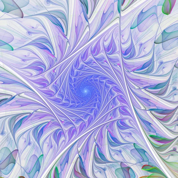 Abstract Fractal Spiral Background Computer Generated Illustration — Stock Photo, Image