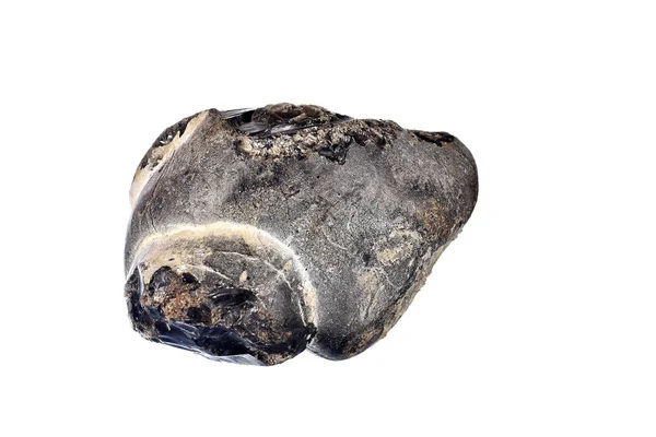 Flint Uma Forma Criptocristalina Sedimentar Dura Quartzo Mineral — Fotografia de Stock