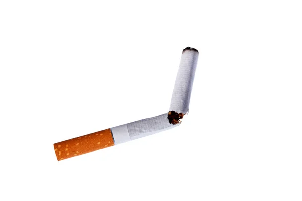 Cigaretten Isoleret Hvid Baggrund - Stock-foto