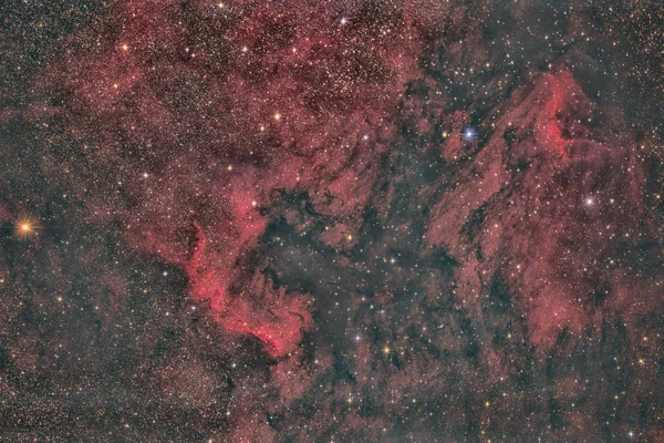 Nebulosa Spaghetti Con Telescopio Una Macchina Fotografica Ccd Scientifica — Foto Stock