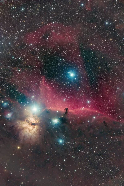 Horsehead Nebula B33 Flame Nebula Ngc2024 — Stock Photo, Image