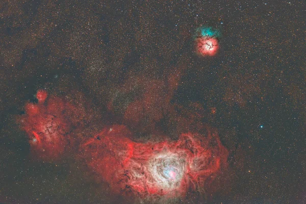Lagoon Nebula Trifid Nebula M20 — Stock Photo, Image