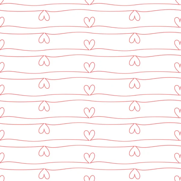 Бесшовный Рисунок Тонким Шрифтом Открытки Дню Святого Валентина Изолированный Вектор — стоковый вектор