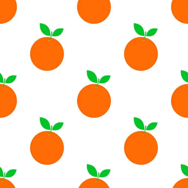 Orange fruit vector seamless pattern — Stock Vector