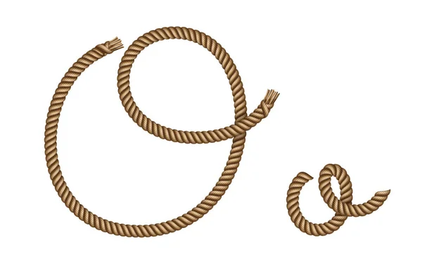 Corde dessinée à la main lettre O — Image vectorielle