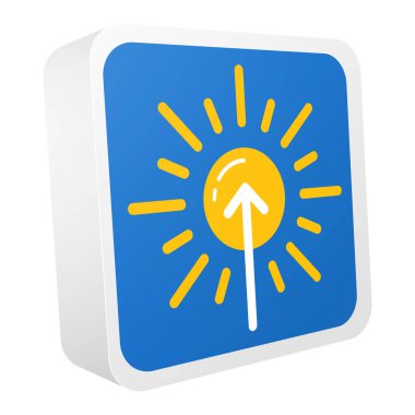 3d hava tahmini vektör simgesi