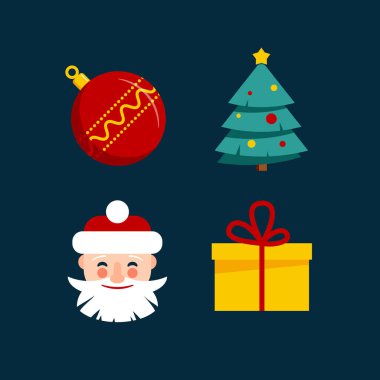 Noel ve yeni yıl Icon set