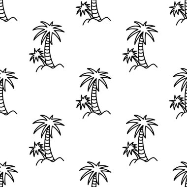 Avuç içi doodle el çizilmiş dikişsiz desen.