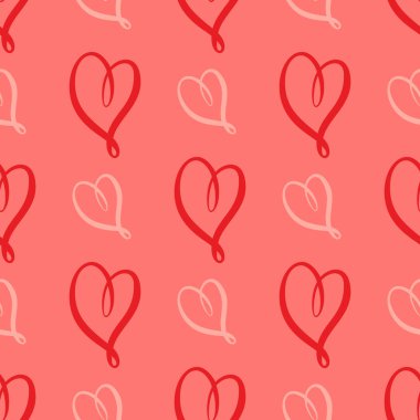 Kalpler el çizilmiş sorunsuz desen