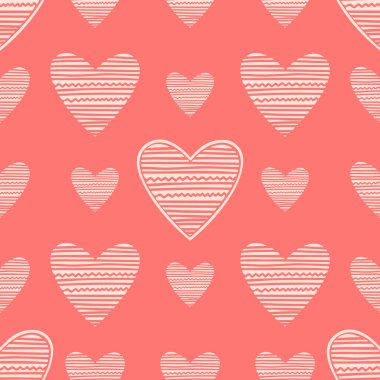 Kalpler el çizilmiş sorunsuz desen