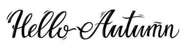 el çizilmiş yazı merhaba sonbahar