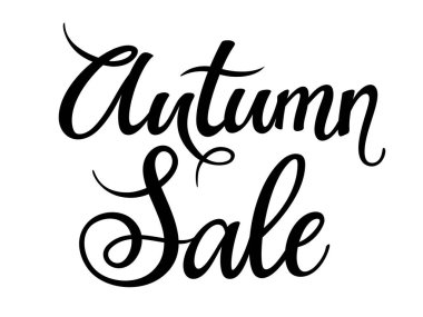 Elle çizilmiş sonbahar indirimi