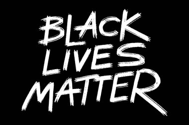 Afro-Amerikan hakları protestosu pankartı siyah hayat önemli, siyah arka planda grunge tarzı harfler var, şablonu basmaya hazır. Vektör illüstrasyonu.