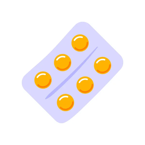 Pills Icon Isolated White Vector Illustration — Stock Vector