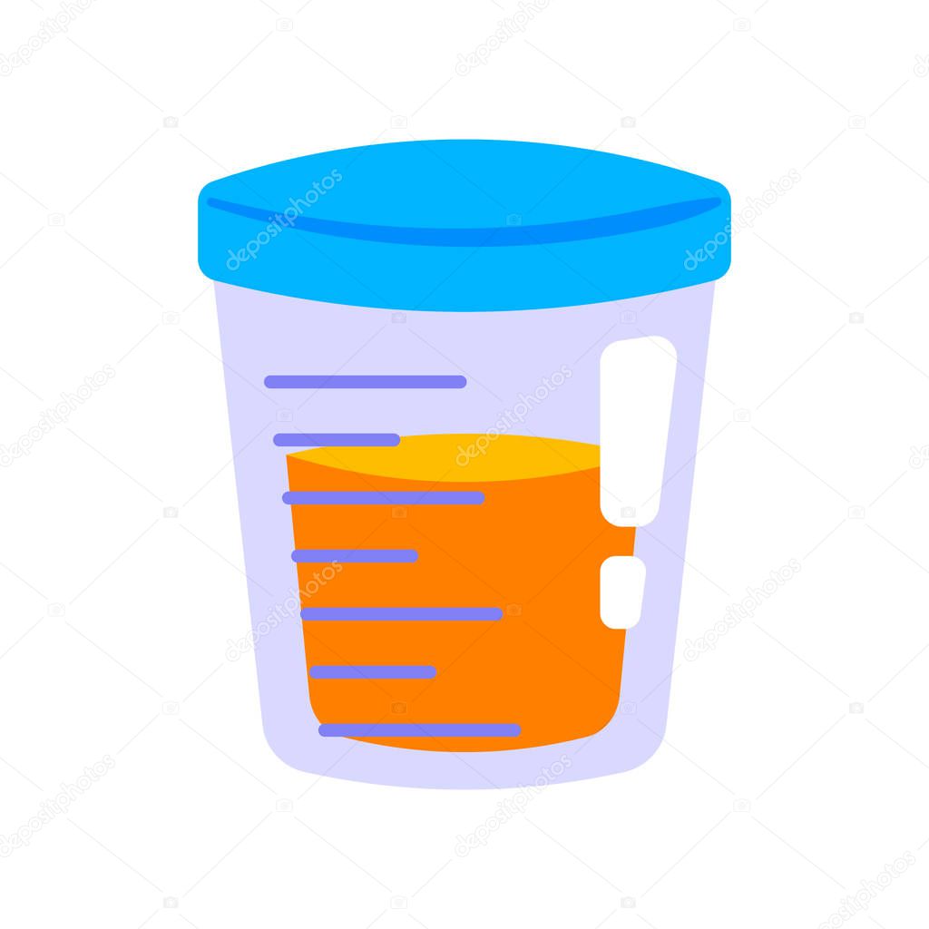 Analytical container icon isolated on white. Vector illustration.