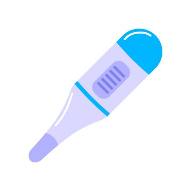 Termometre simgesi üzerinde beyaz izole. Vektör çizim.