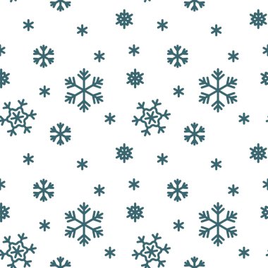 Kış kar taneleri ile sorunsuz bilmece. Noel tasarım. Vektör çizim.