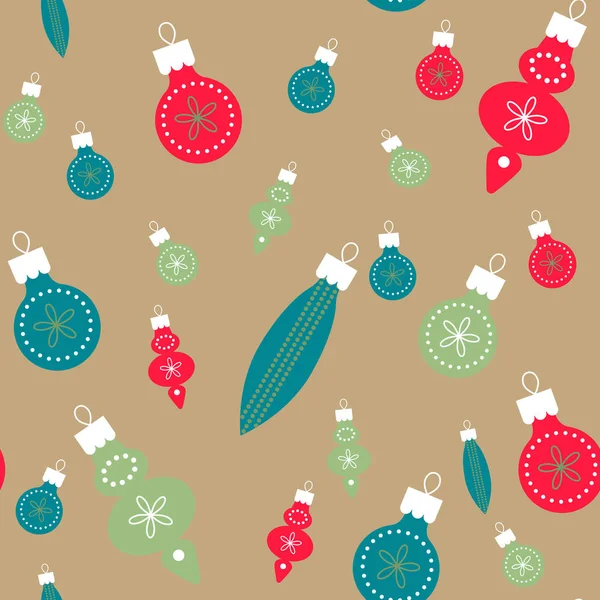 Бесшовный Векторный Рождественский Узор Милый Цветовой Дизайн Наклеек Этикеток Тегов — стоковый вектор