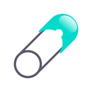 PIN simgesi. Düz stil bebek simgesini. Vektör çizim üzerinde beyaz izole