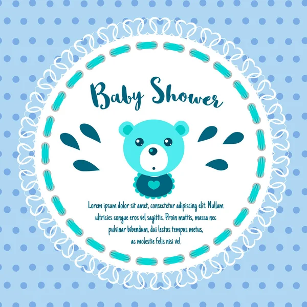 Tarjeta Baby Shower Ilustración Vectorial — Vector de stock