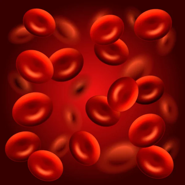 Fondo Realista Las Células Sanguíneas Ilustración Vectorial — Vector de stock