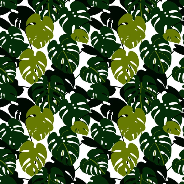 Home Plants Seamless Pattern Vector Illustration Tropical Seamless Pattern — Stock Vector