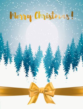 Dikey neşeli Noel ve mutlu yeni yıl tebrik kartı. Chris
