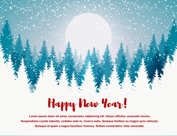 Yatay neşeli Noel ve mutlu yeni yıl tebrik kartı. Chr
