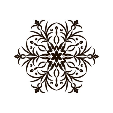 Vektör çizim üzerinde beyaz izole bir kar tanesi.