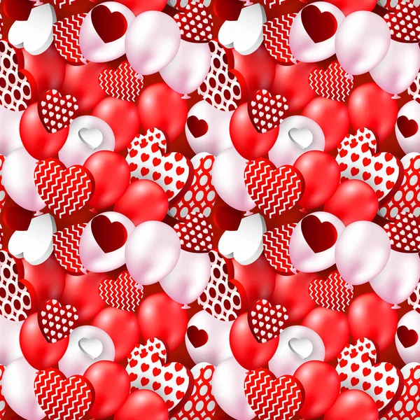 Saint Valentin Coeur Motif Sans Couture Fond Écran Saint Valentin — Image vectorielle