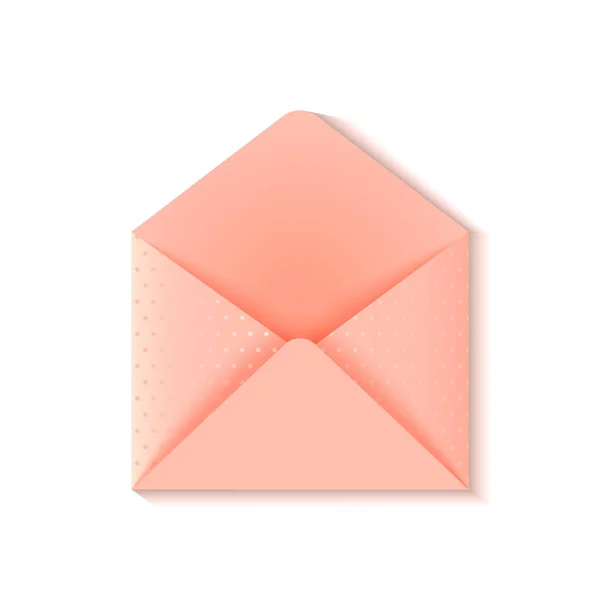 Illustration vectorielle d'une enveloppe ouverte isolée sur blanc. Eleme — Image vectorielle
