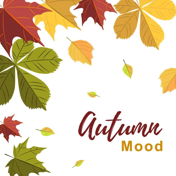 Design d'automne. Illustration vectorielle. Espace pour le texte — Image vectorielle