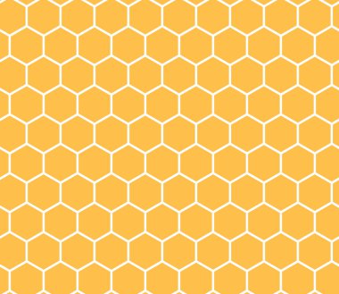 Bal peteği kusursuz desen. Geometrik altıgen arkaplanının vektör çizimi