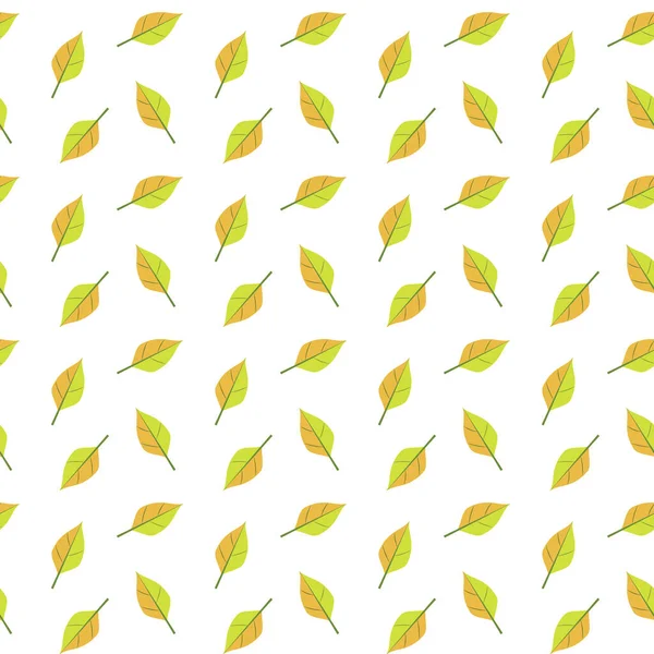 Otoño Alero Patrón Sin Costura Aislado Blanco Ilustración Vectorial — Vector de stock